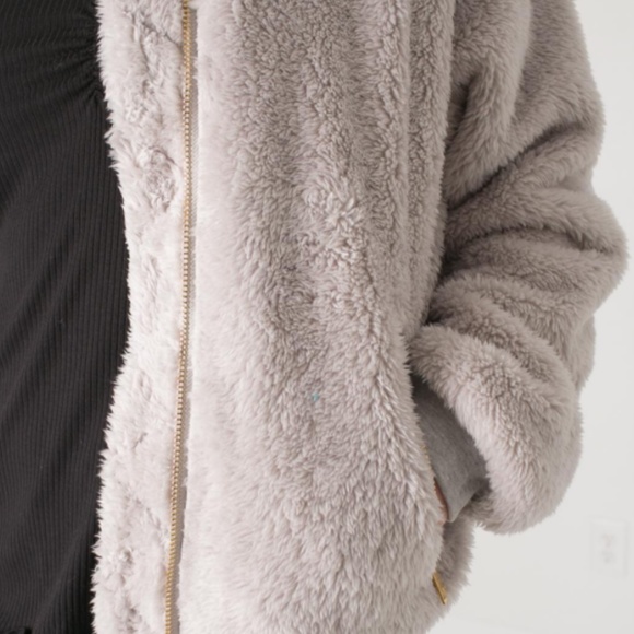 4SI3NNA Grey Bomber Jacket - Picture 4 of 10